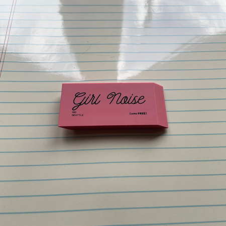 Girl Noise Pink Eraser image 1