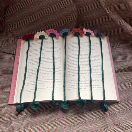 Pressed Flower Crochet Bookmark image 0