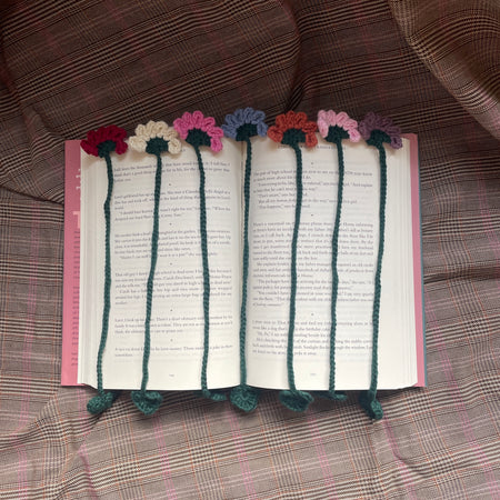 Pressed Flower Crochet Bookmark image 1