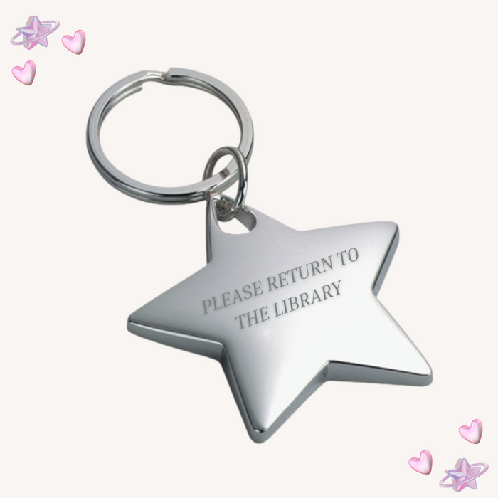 Please Return to the Library Star Keychain